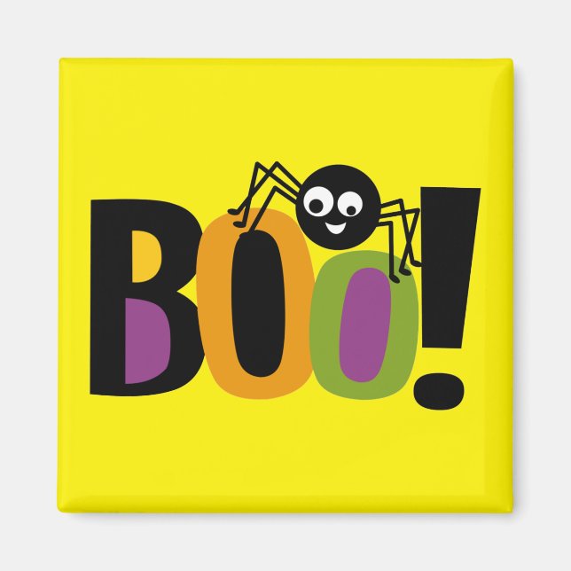 Spider BOO Halloween Magnet (Framsidan)