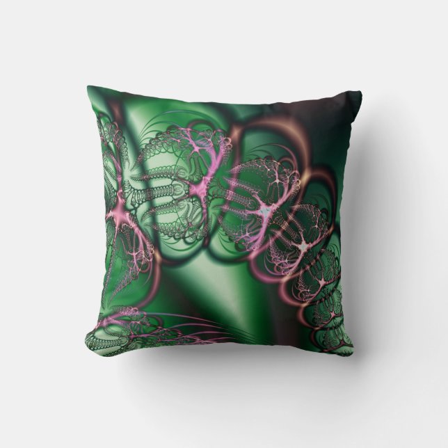 Spider Bubbles Fractal American Mojo Pillow Kudde (Framsida)