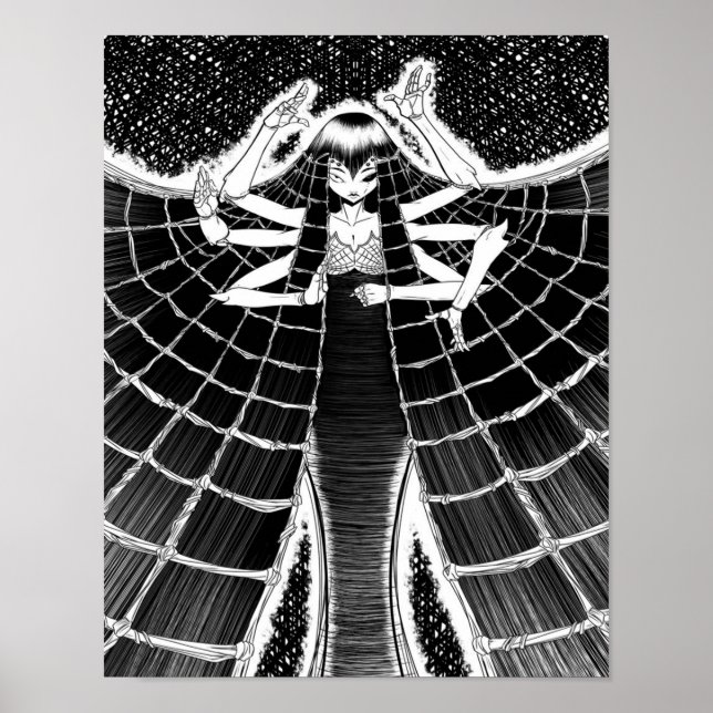 Spider canvas-gåva till Spider älskare | Cute Spid Poster (Framsidan)