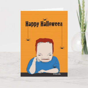 Spider Card för happy halloween Frankenstein Kort