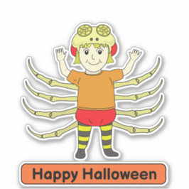 Spider Costume Boy Sticker Klistermärken