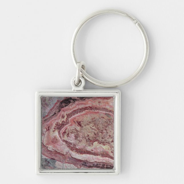 Spider Crater, Westerna Australien Fyrkantig Silverfärgad Nyckelring (Framsidan)