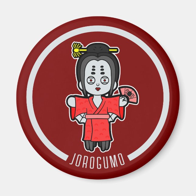 Spider Dam Jorogumo | Japanska Yokai Magnet (Framsidan)