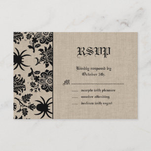 Spider Damask på Burlap OSA Kort