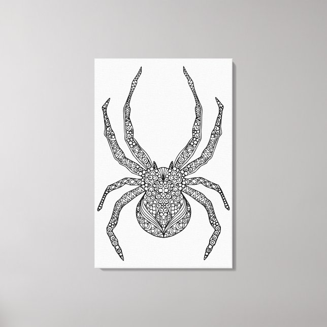 Spider Doodle 6 Canvastryck (Framsida)