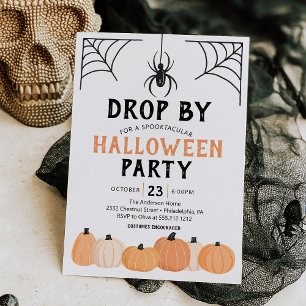 Spider Drop by Funny Halloween Party Inbjudningar