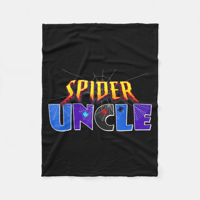 Spider Farbror Design Fars Dag Matchande Familj Fleecefilt (Framsidan)