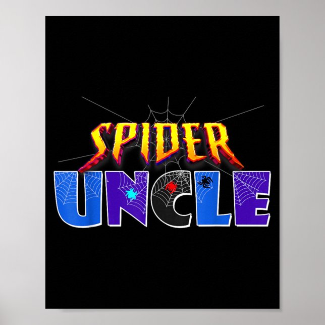 Spider Farbror Design Fars Dag Matchande Familj Poster (Framsidan)