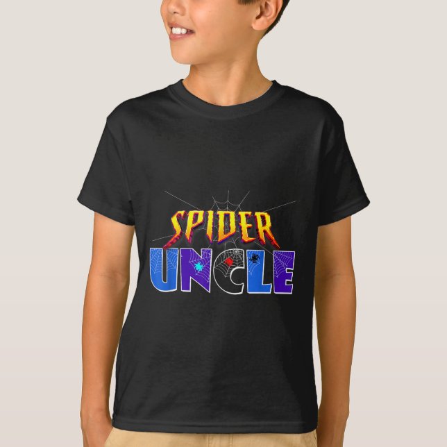Spider Farbror Design Fars Dag Matchande Familj T Shirt (Framsida)