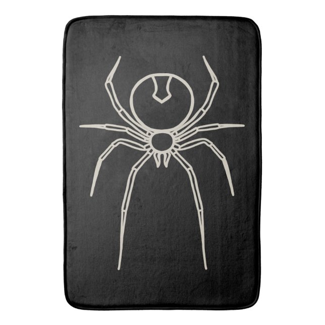 Spider - Fladdermus Black och Bone White Badrumsmatta (Framsidan (Vertikal))