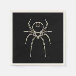 Spider - Fladdermus Black och Bone White Pappersservett