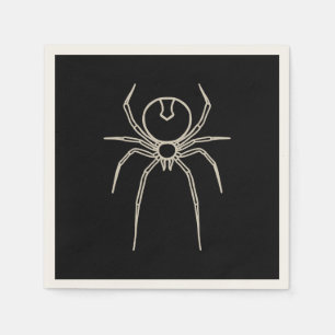 Spider - Fladdermus Black och Bone White Pappersservett