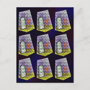 Spider från Webben och en RIP-markör Mönster Vykort