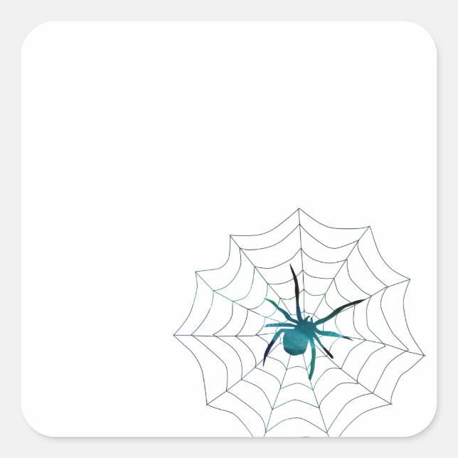 Spider Fyrkantigt Klistermärke (Framsida)