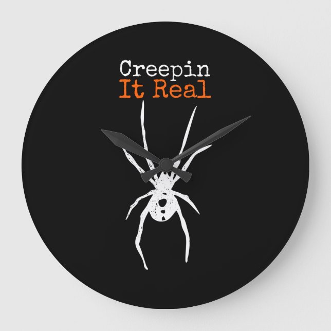 Spider G|Funny Halloween Costume - Creepin it Real Stor Klocka (Framsida)
