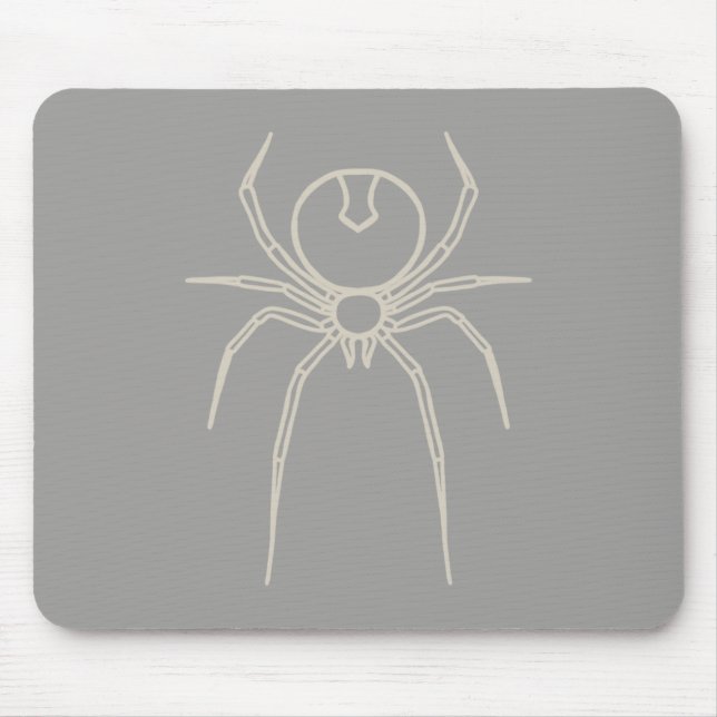 Spider - Ghost Grått och Bone White Musmatta (Framsidan)