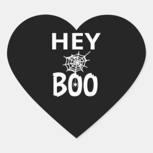 Spider Gift Boo Halloween Funny Spindelnät Hjärtformat Klistermärke