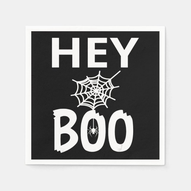 Spider Gift | Boo Halloween Funny Spindelnät Pappersservett (Framsidan)