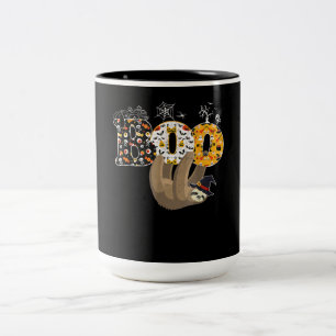 Spider Gift Boo Halloween med Sloth Witch Hat Två-Tonad Mugg