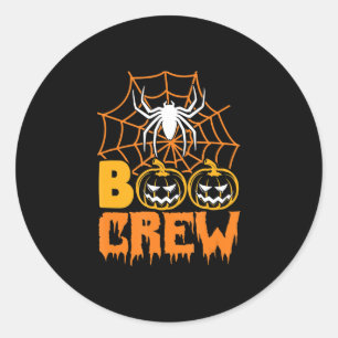 Spider Gift Boo Pumpkin Halloween Spider Boo Crew Runt Klistermärke