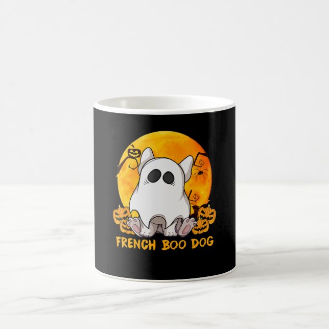 Spider Gift|Fransk Boo Bulldog med Pumpkin Spider Kaffemugg (Center)