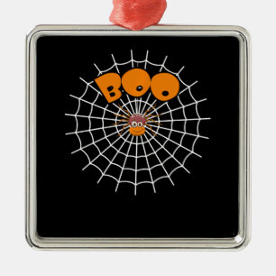 Spider Gift   Funny Boo Spindelnät Halloween Julgransprydnad Metall