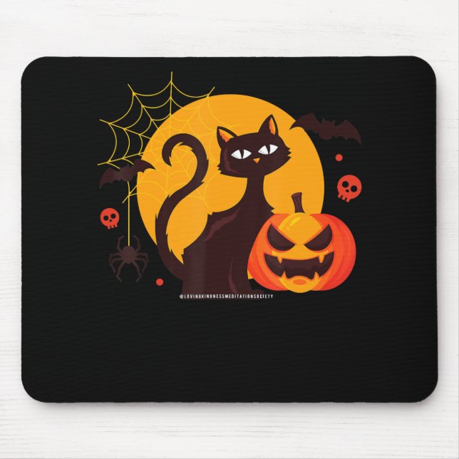 Spider Gift | Halloween Black Cat Spider Pumpkin Musmatta (Framsidan)