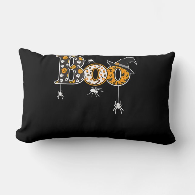 Spider Gift | Halloween Boo Spider Lumbarkudde (Framsida)