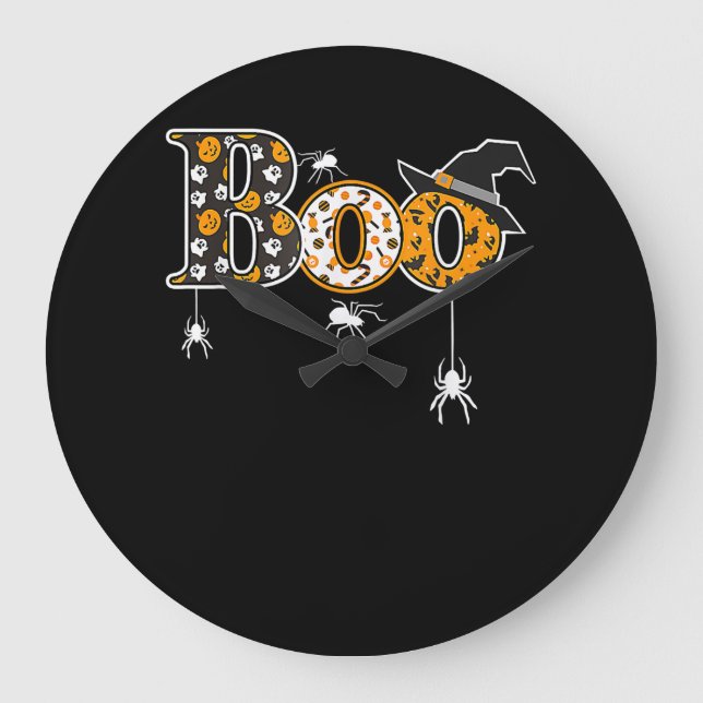 Spider Gift | Halloween Boo Spider Stor Klocka (Framsida)