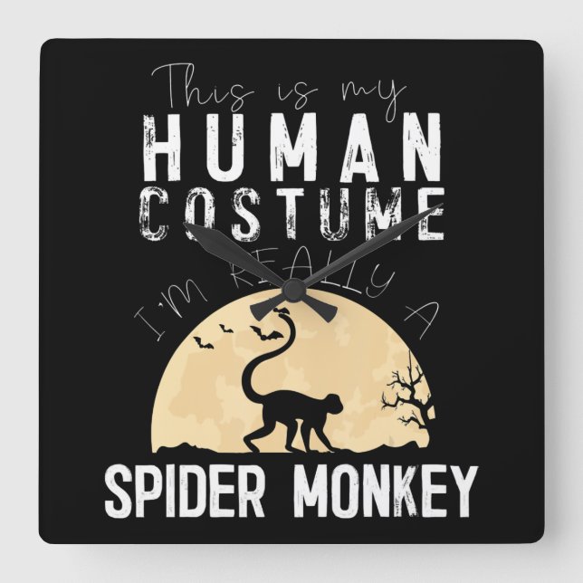 Spider Gift | Halloween Human Costume Spider Fyrkantig Klocka (Framsida)