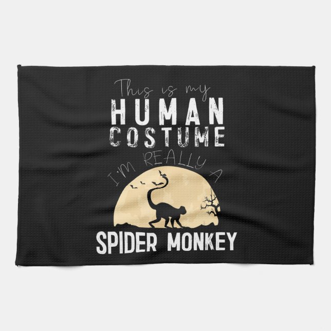 Spider Gift | Halloween Human Costume Spider Kökshandduk (Horisontell)
