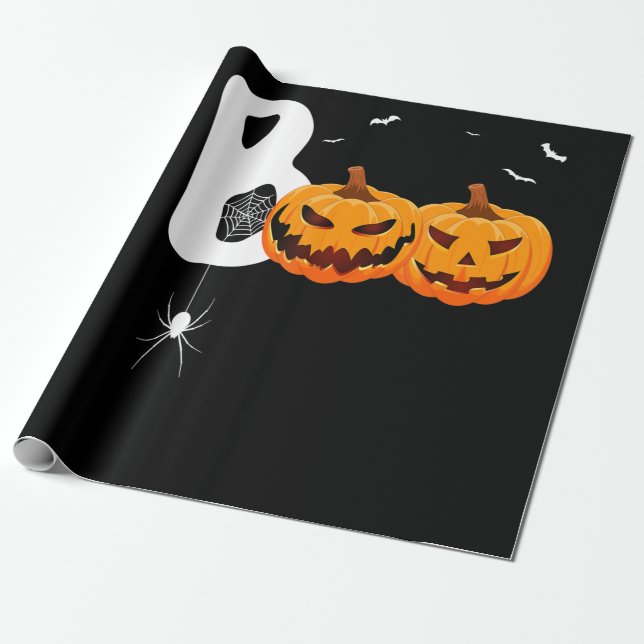 Spider Gift | Halloween Pumpkins Spider Presentpapper (Utrullad)