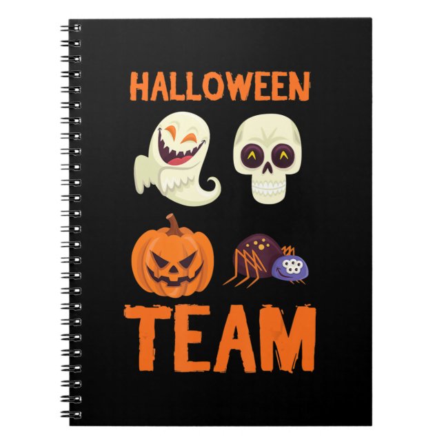 Spider Gift | Halloween Team Pumpkin Ghost Spider Anteckningsbok (Framsidan)