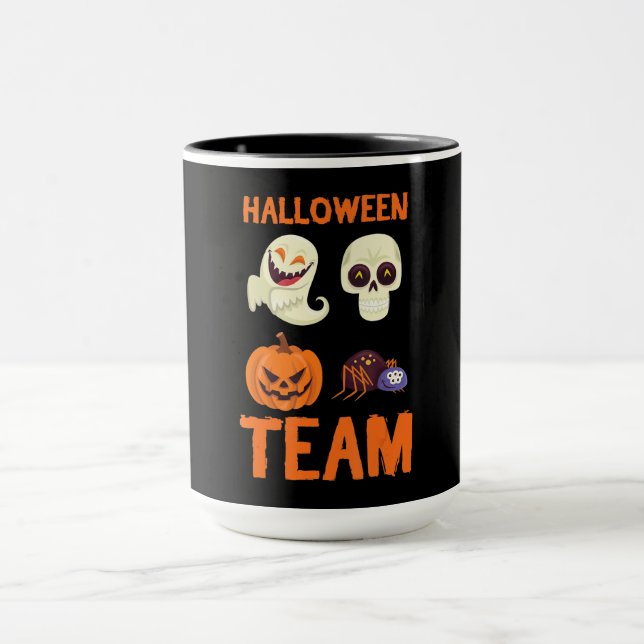 Spider Gift | Halloween Team Pumpkin Ghost Spider Mugg (Center)