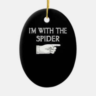 Spider Gift Jag är med matchningen av spindelkos Julgransprydnad Keramik