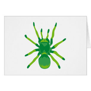 Spider (Grönt) Hälsningskort