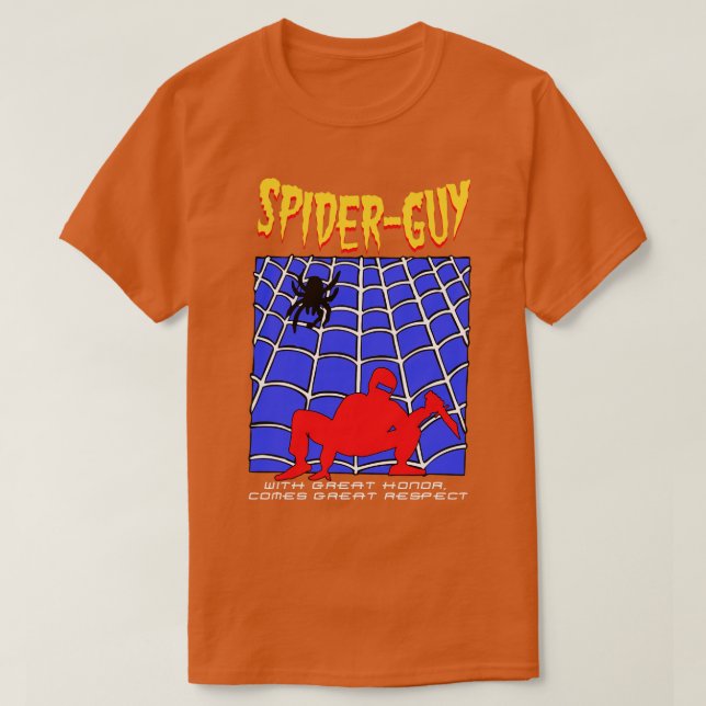 Spider Guy Meme Knock av Tecknad Toppen Hero Parod T Shirt (Design framsida)