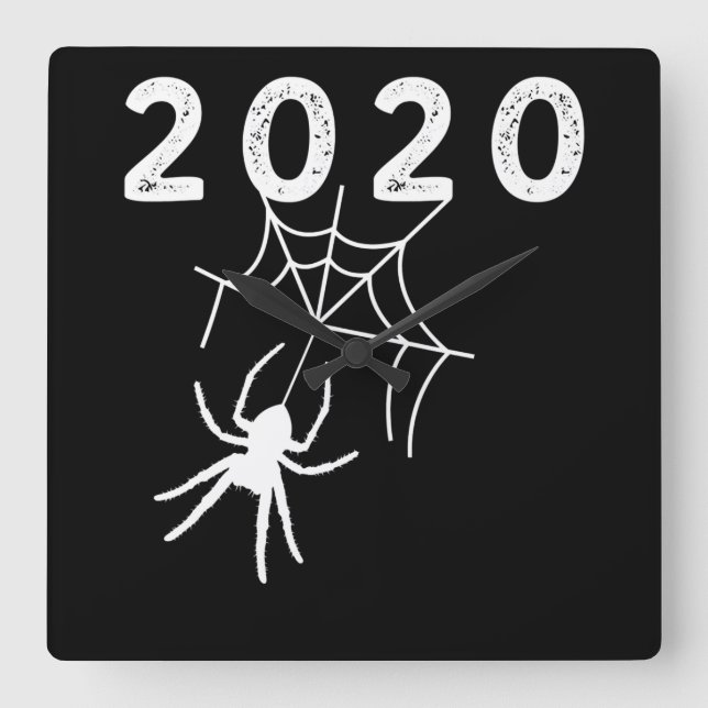 Spider Halloween 2020 Gift, Giant Halloween Spider Fyrkantig Klocka (Framsida)