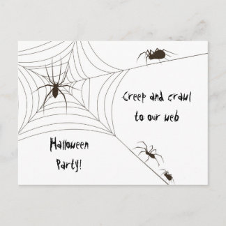 Spider Halloween fest Inbjudan Vykort