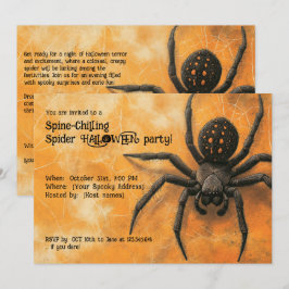 Spider Halloween fest, spindelkylare Inbjudningar