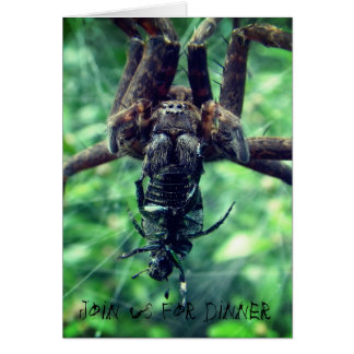 Spider Halloween-middagsinbjudan Hälsningskort