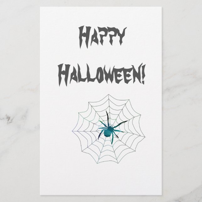 Spider Happy halloween! Brevpapper (Framsida)