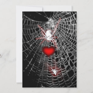 Spider Heart Goth Wedding-inbjudningar Inbjudningar