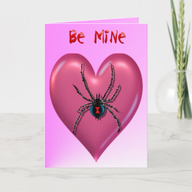 Spider Heart Valentine Card Helgkort (Framsida)