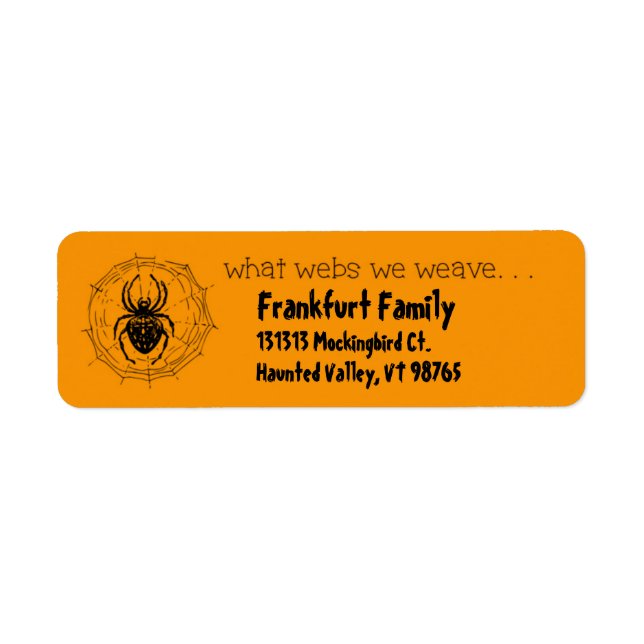 Spider i Webben kommenterar vilka Websar vi vill h Returadress Etikett (Framsidan)
