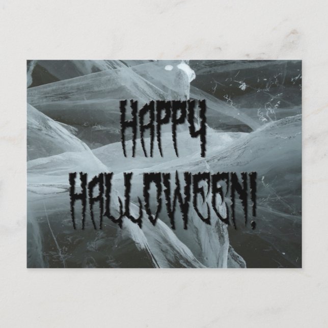 Spider Leg Halloween och Eerie Background Postcard Vykort (Framsida)