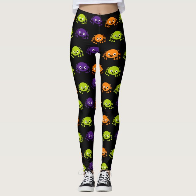 Spider Leggings med flera färg Halloween (Framsida)
