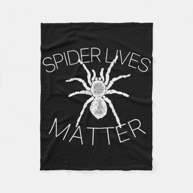 Spider Lives Problem Funny Insekt Medlemsstat T Sh Fleecefilt (Framsidan)