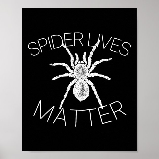 Spider Lives Problem Funny Insekt Medlemsstat T Sh Poster (Framsidan)