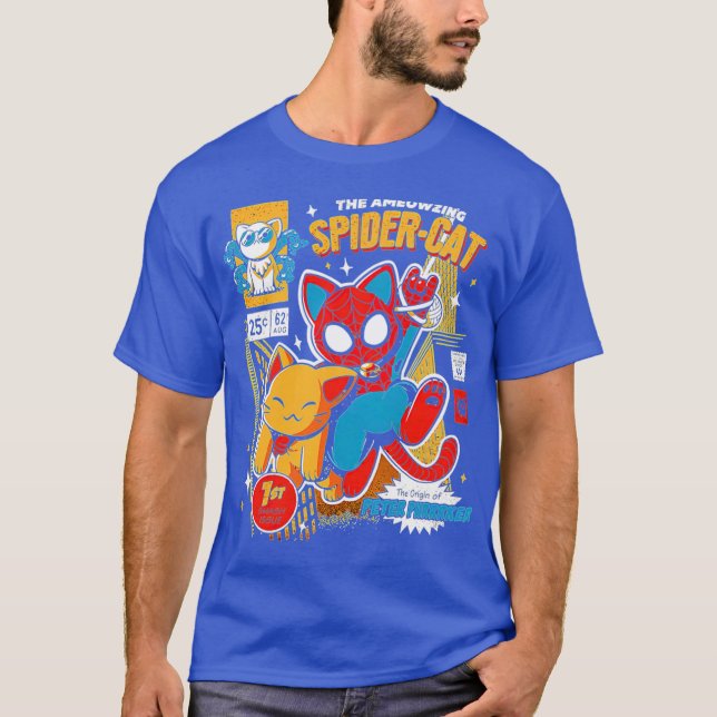 Spider Man Cat T Shirt (Framsida)